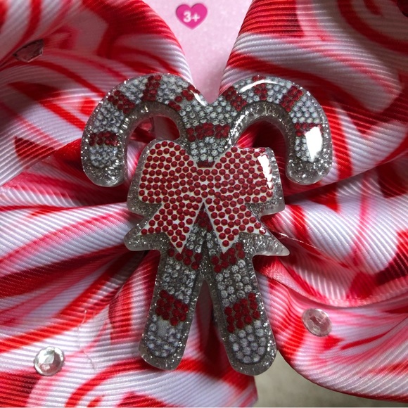 NWT JoJo Siwa Christmas candy cane hair bow - Picture 2 of 5